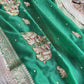 Green Gajraj Maharani Sarees With Heavy Golden Border