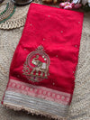 Rani Gajanand Maharani Saree With Embroidery and Golden Border