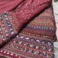 Maroon Designer Saree with Multi-Color Embroidery & Sequin Work