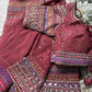 Maroon Designer Saree with Multi-Color Embroidery & Sequin Work