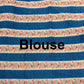 Blue Floral Printed Cotton Saree with Ikat Style Border