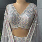 Off-White Designer Lehenga with Miror & Sequins Work