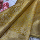 Yellow Kanchipuram Silk Saree with Floral Zari Weaving
