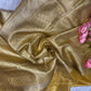 Yellow Kanchipuram Silk Saree with Floral Zari Weaving
