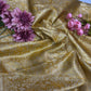 Yellow Kanchipuram Silk Saree with Floral Zari Weaving