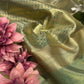 Green Kanchipuram Silk Saree with Floral Zari Weaving