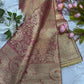 Rani Kanchipuram Silk Saree with Floral Zari Weaving