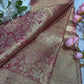 Rani Kanchipuram Silk Saree with Floral Zari Weaving