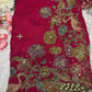Hot Pink Designer Saree with Multicolor Embroidery & Mirror Work Blouse