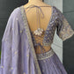 Lavender Colour Lehenga with Pearl & Sequins Work