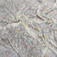 Ivory Saree with Multicolor Floral Embroidery & Sequin Work