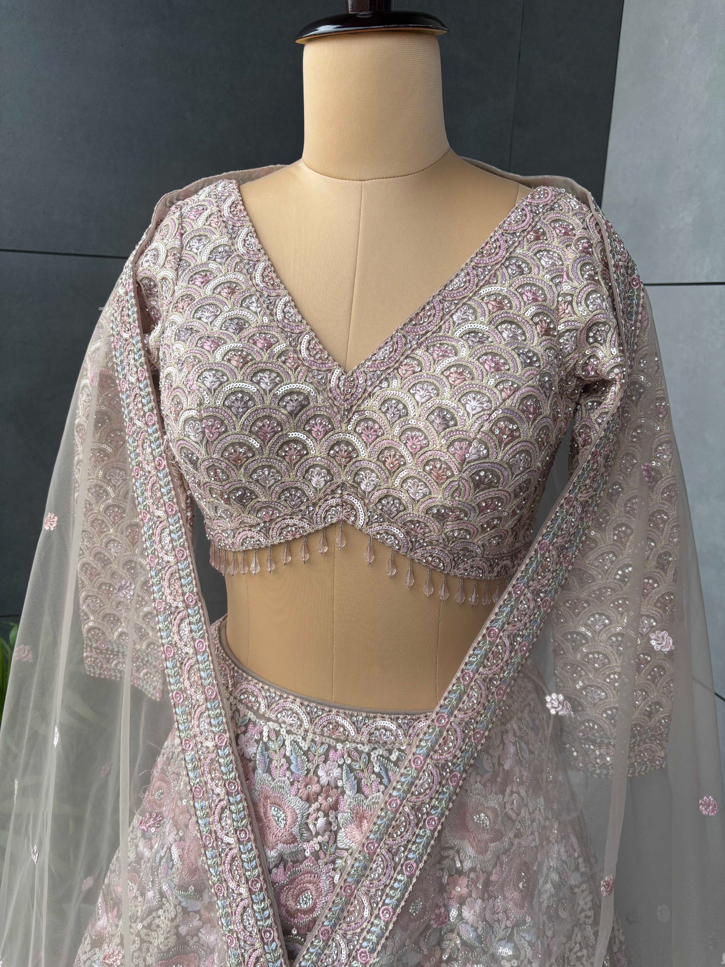 Pink Colour Lehenga with Resham and Sequins Work