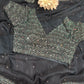 Pastel Teal Saree with Heavy Sequin & Mirror Work Designer Blouse