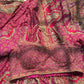 Royal Pink Designer Saree with Heavy Embroidery & Mirror Work Blouse