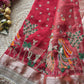 Krishan Leela aree with Peacock Embroidery and Heavy Golden Border