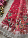 Krishan Leela aree with Peacock Embroidery and Heavy Golden Border