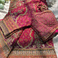 Royal Pink Designer Saree with Heavy Embroidery & Mirror Work Blouse