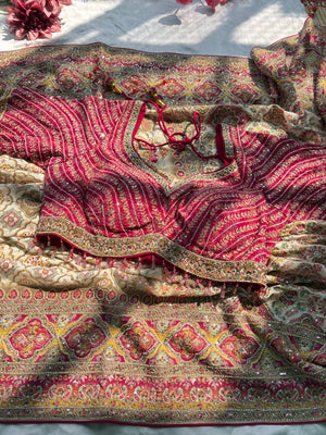 Designer Saree with Heavy Embroidery & Statement Blouse