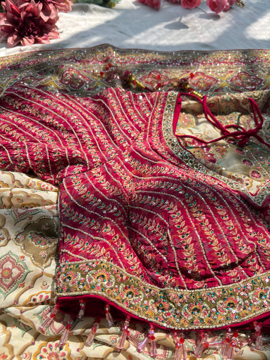 Designer Saree with Heavy Embroidery & Statement Blouse