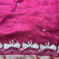 Rajhansani Rani Designer Saree with Lotus Embroidery Golden Border