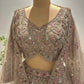 Designer Inspired Lehenga with Pearl, Sequins & Zari Work