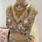 Floral Print Designer Lehenga with American Diamond Work Pink
