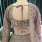 Regal Pink Embroidered Lehenga with Floral & Peacock Zari Work