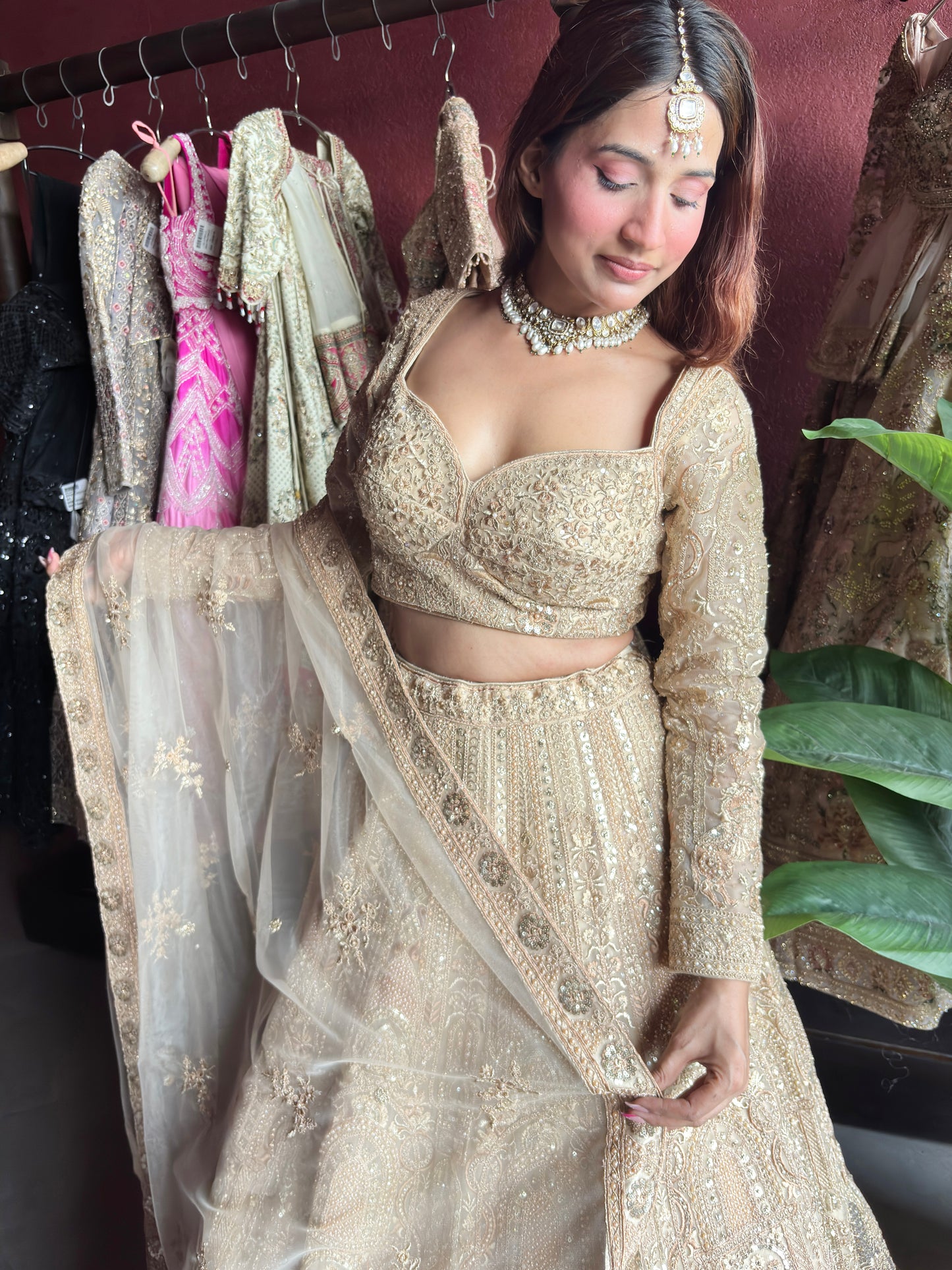 Golden Maharani Designer Lehenga With Grand Heritage Zari Work