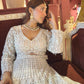 Lt-Grey Heavy Embroidered DesignerLehenga with Net Dupatta
