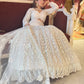 Lt-Grey Heavy Embroidered DesignerLehenga with Net Dupatta