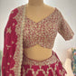 Wine Red Heavy Embroidered Non Bridal Lehenga Set