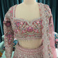 Regal Rose Pink Bridal Lehenga with Handcrafted Zari & Sequins