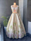 Ivory Embroidered Floral Designer Lehenga Set