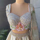 Ivory Embroidered Floral Designer Lehenga Set