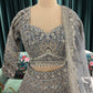 Designer Lehenga with Intricate Threadwork and Net Dupatta