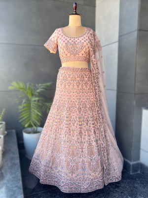 Georgette Designer Lehenga with Multi Resham Work
