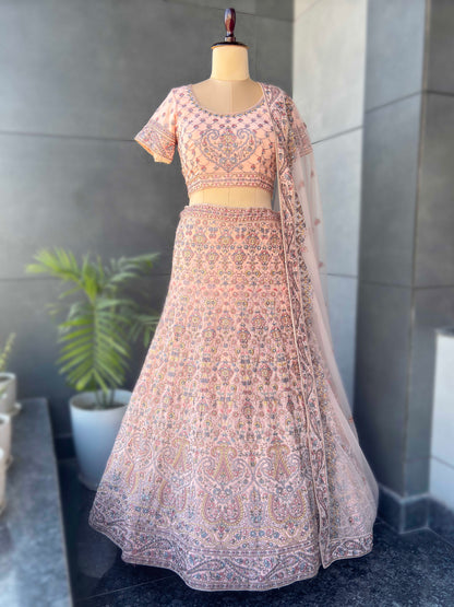 Georgette Designer Lehenga with Multi Resham Work