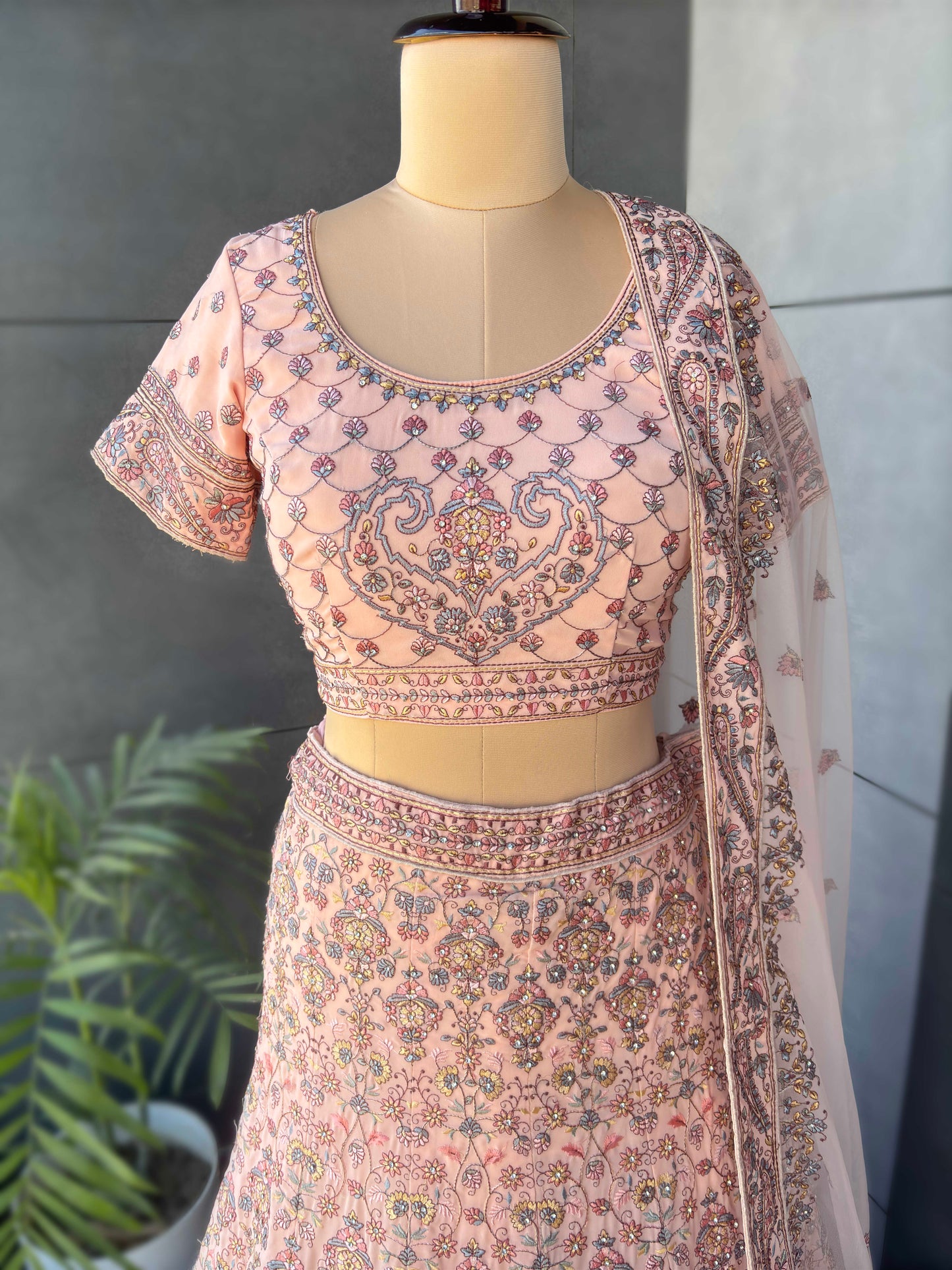 Georgette Designer Lehenga with Multi Resham Work