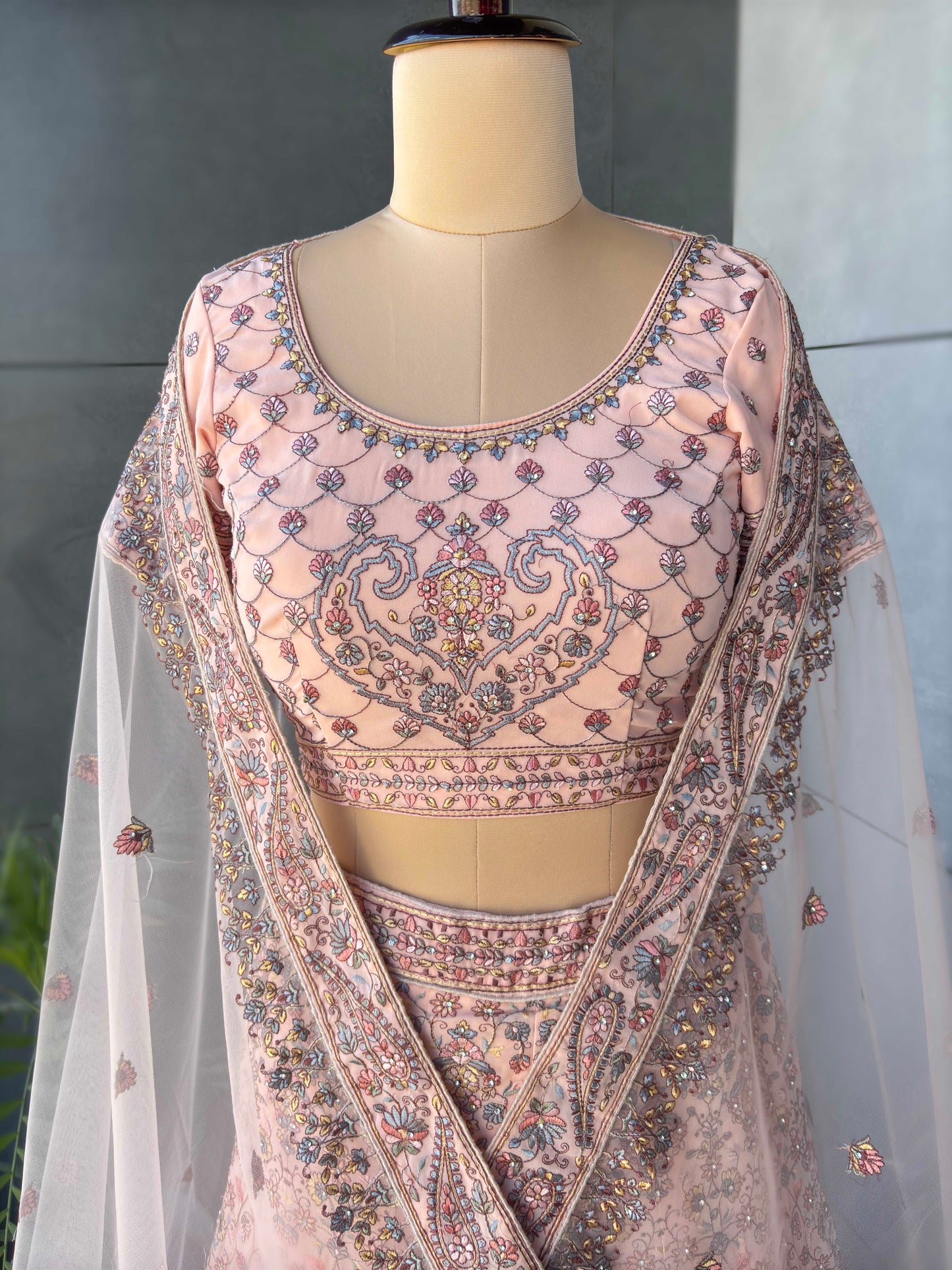 Georgette Designer Lehenga with Multi Resham Work