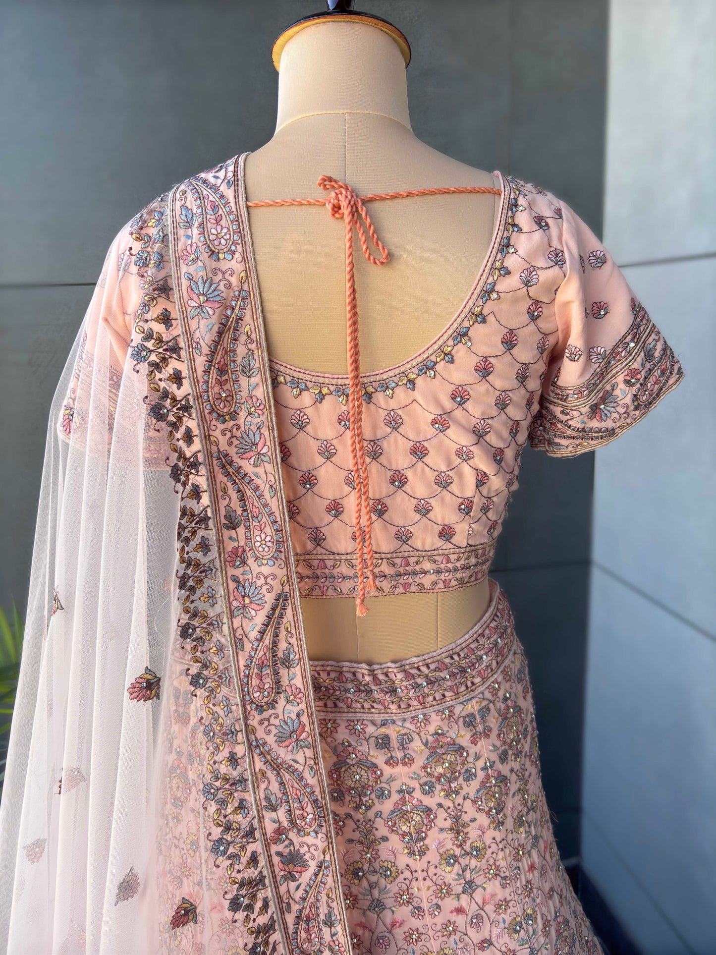 Georgette Designer Lehenga with Multi Resham Work