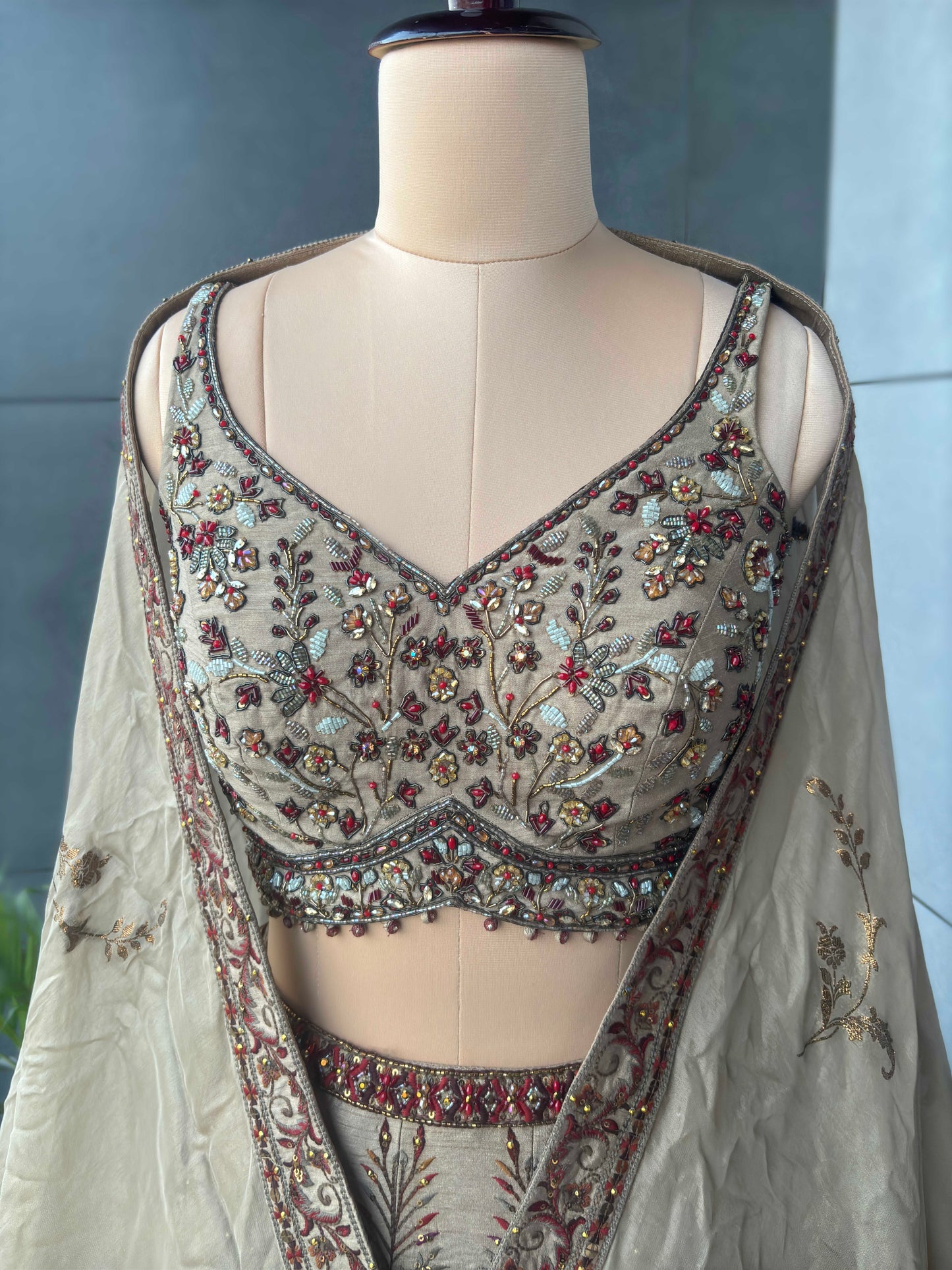 Designer Lehenga with Multi Resham & Sequins Work