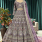 Designer Lehenga with Intricate Threadwork and Net Dupatta