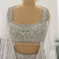 Grey Colour Lehenga with Sequins & Multi Resham Work
