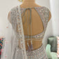 Grey Colour Lehenga with Sequins & Multi Resham Work