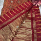 Traditional Red Bandhani Printed Saree with Ethnic Motifs Work Border