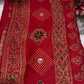 Elegant Red Bandhani Saree with Traditional Printed Border