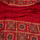 Elegant Red Bandhani Saree with Traditional Printed Border