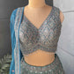 Multi-Colour Lehenga with American Diamond & Multi Resham Work