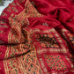 Classic Red Printed Saree with Ethnic Motifs Border