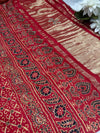Traditional Red Ethnic Printed Saree with Paisley Motifs